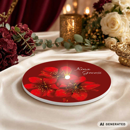 Wild Romance LED-Untersetzer – Kına Gecesi Henna-Abend – Produktfoto